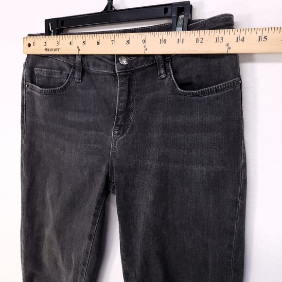 Free People Bootcut  Jeans Size 26 Stretch Raw Hem Fray Gray Mid-Rise - Picture 6 of 14